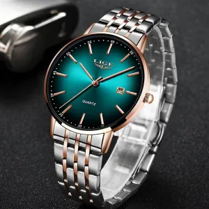 Women Rose Gold Steel Strap Women Wrist Watches