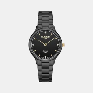 Women's Black Analog Stainless Steel Watch 863857 45 55 50